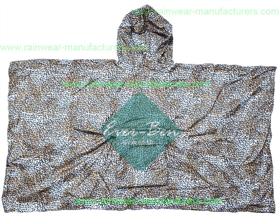 Nylon Printing rain ponchos for women-womens rain poncho hood